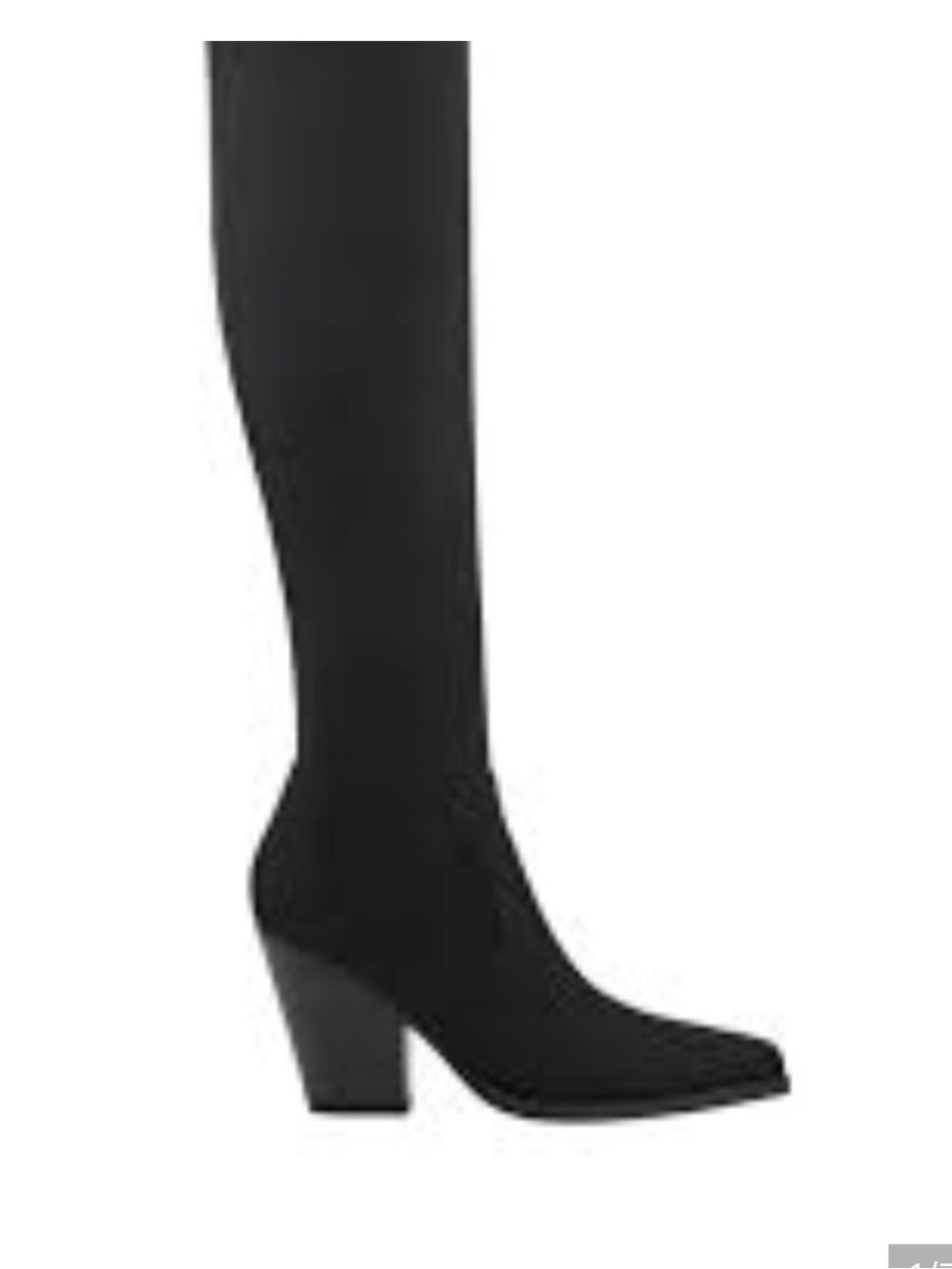 Marc Fisher LTD/Gwyneth Over the Knee Boot, Black Suede/Sz 9.5/Very Good